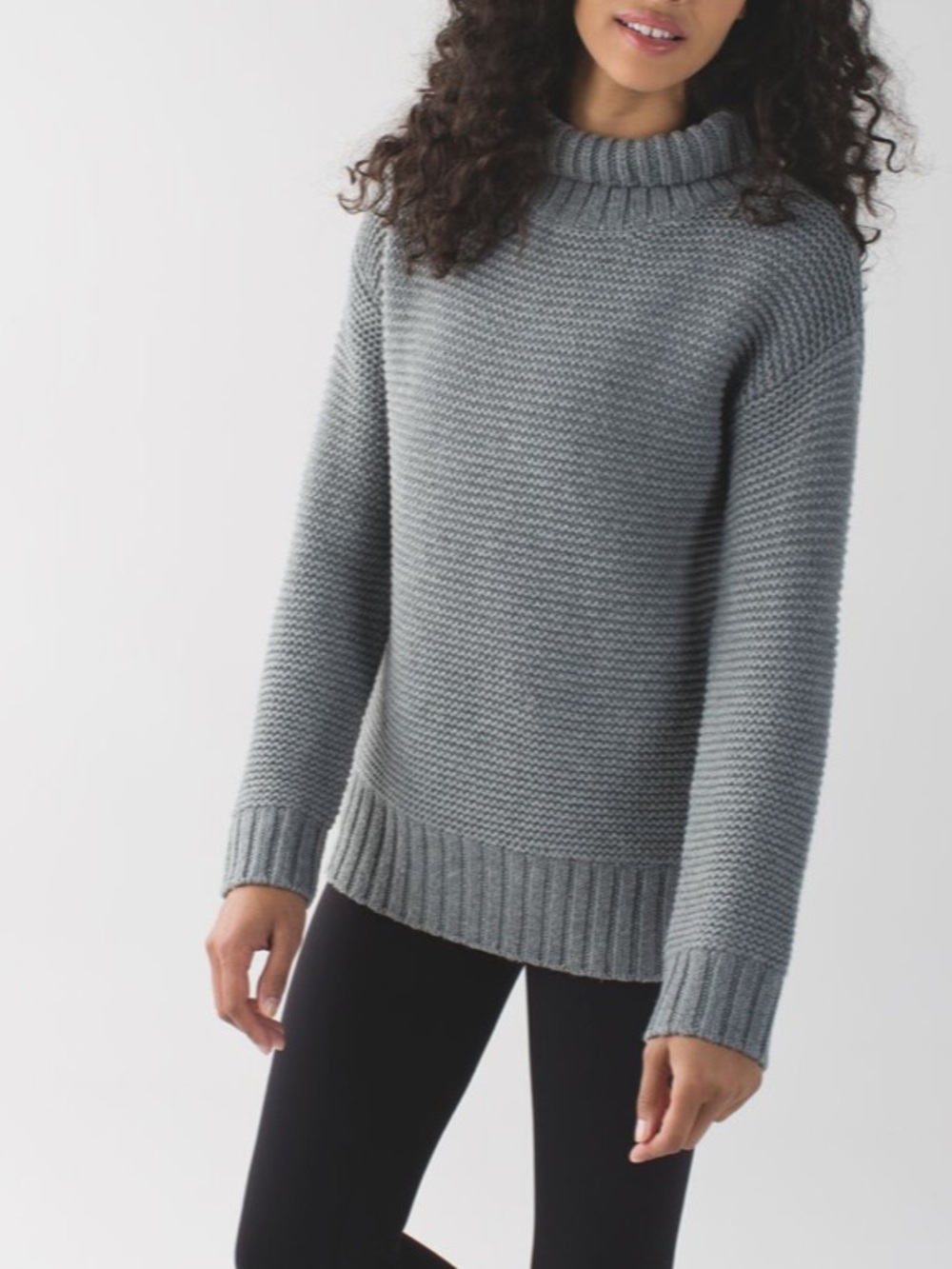 Lululemon 100% Merino Wool Turtleneck Chunky Knit Sweater